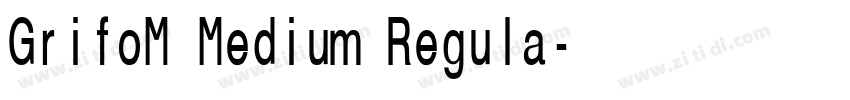 GrifoM Medium Regula字体转换